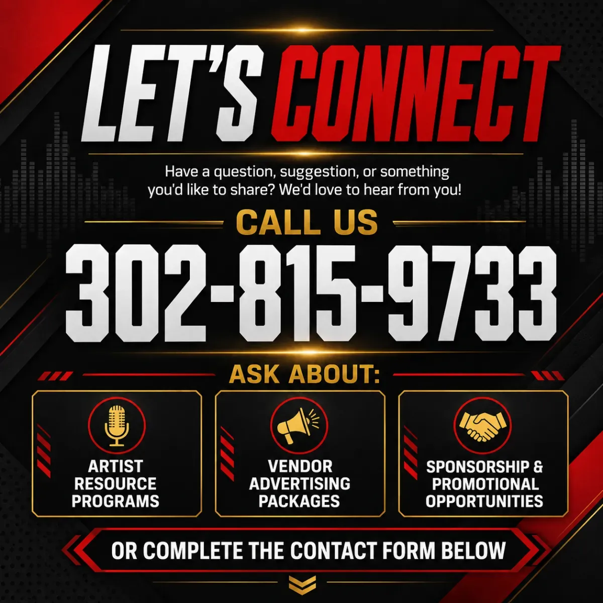 Let's Connect — call Power JDM The Beat at 302-815-9733