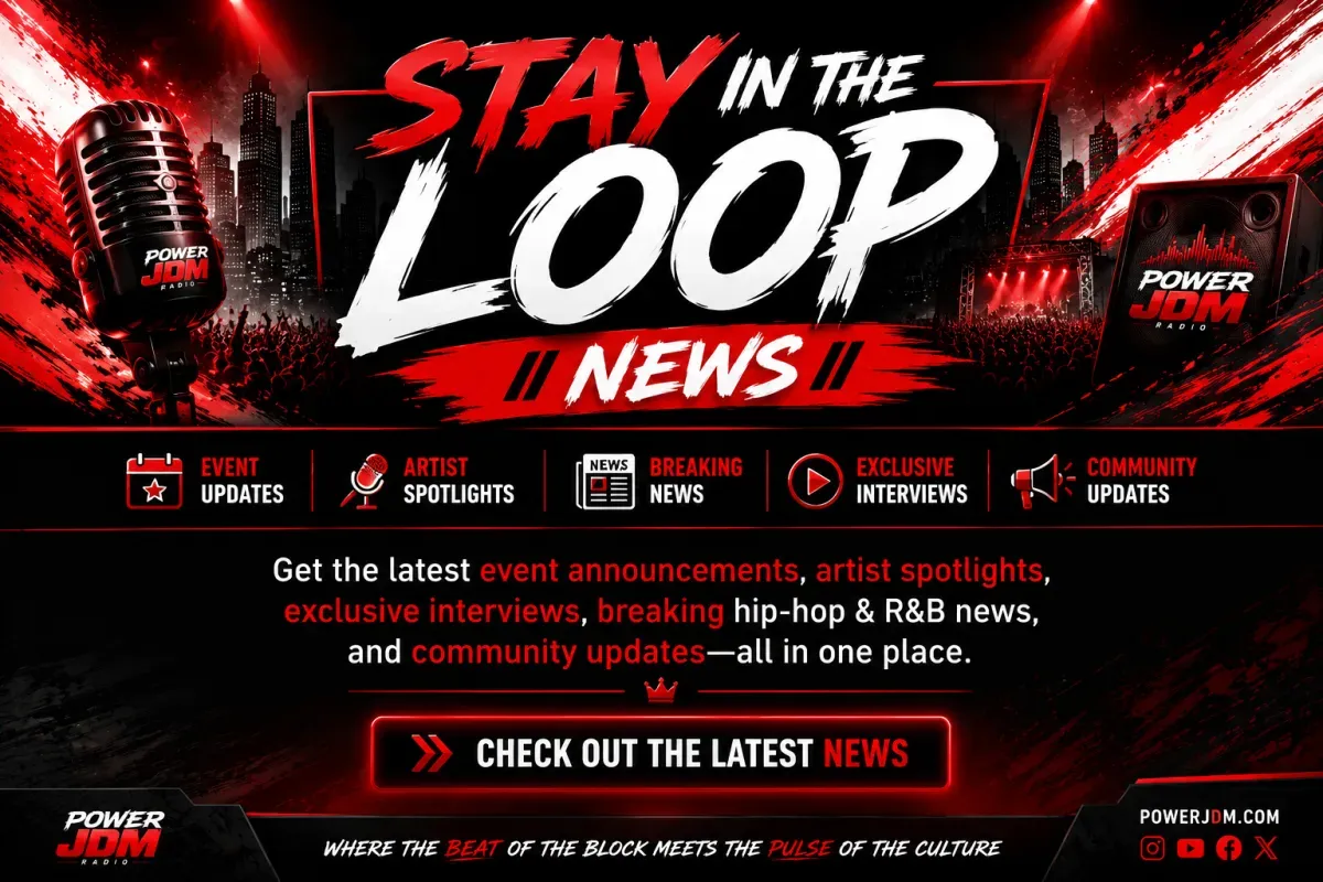 Power JDM The Beat stay in the loop artwork